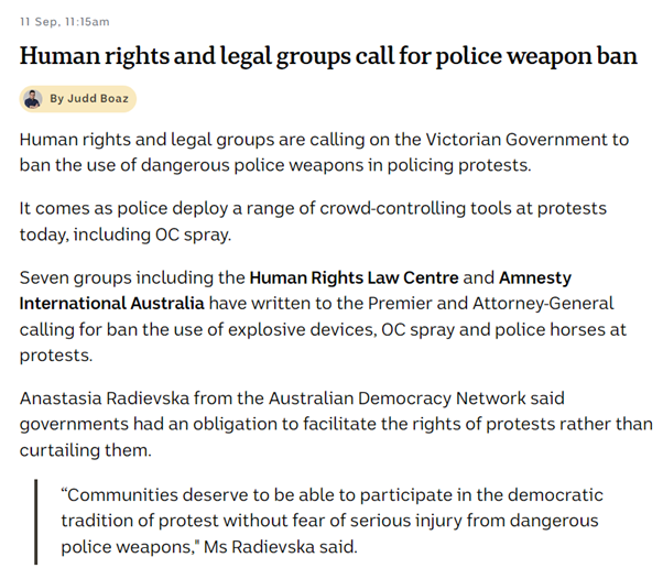 Protest Rights Wrap August-September