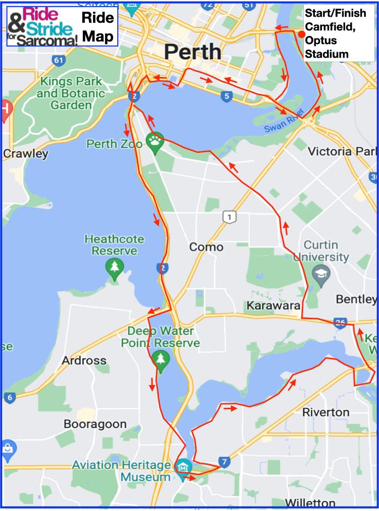 Strid Map How it works - Ride & Stride for Sarcoma! 2025
