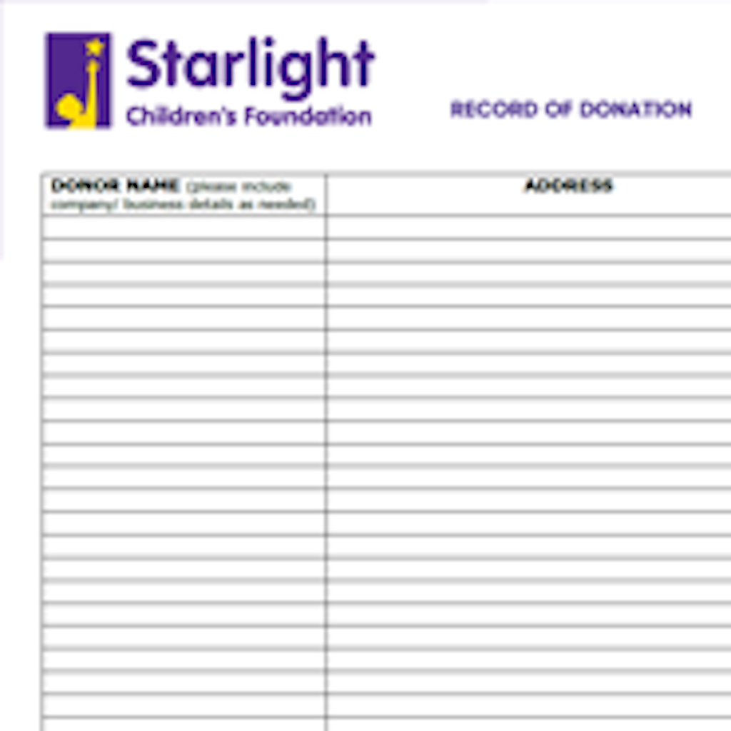 Starlight Offline Donation Form Preview