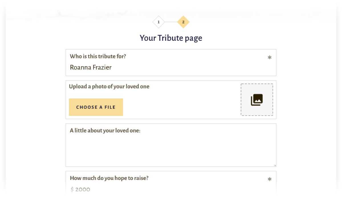 Tribute page on our new In Memoriam template.